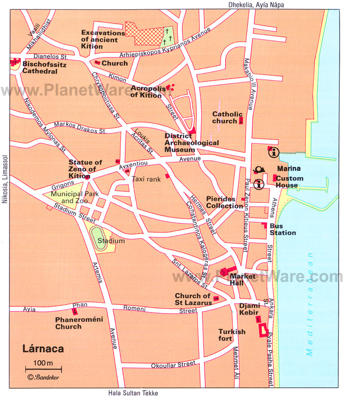 larnaca mapa
